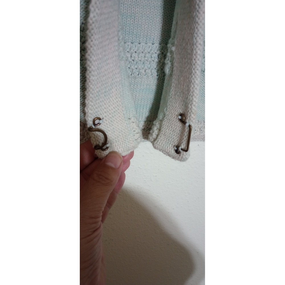 Cabi 203 Seafoam Green Cotton Knit Cardigan Sweater 3/4 Sleeve Small - Picture 3 of 6